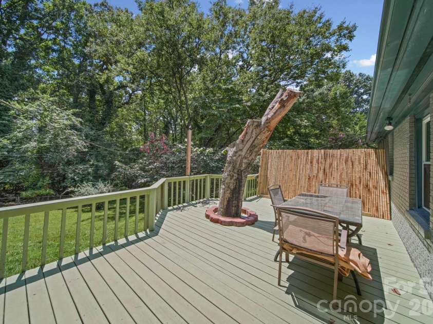7107 Sherbourne Drive, Charlotte, NC 28210.  MLS# CAR4403064, YatesRealty ID 37511. Back Deck