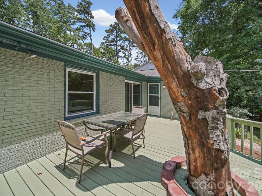 7107 Sherbourne Drive, Charlotte, NC 28210.  MLS# CAR4403064, YatesRealty ID 37511. Back Deck