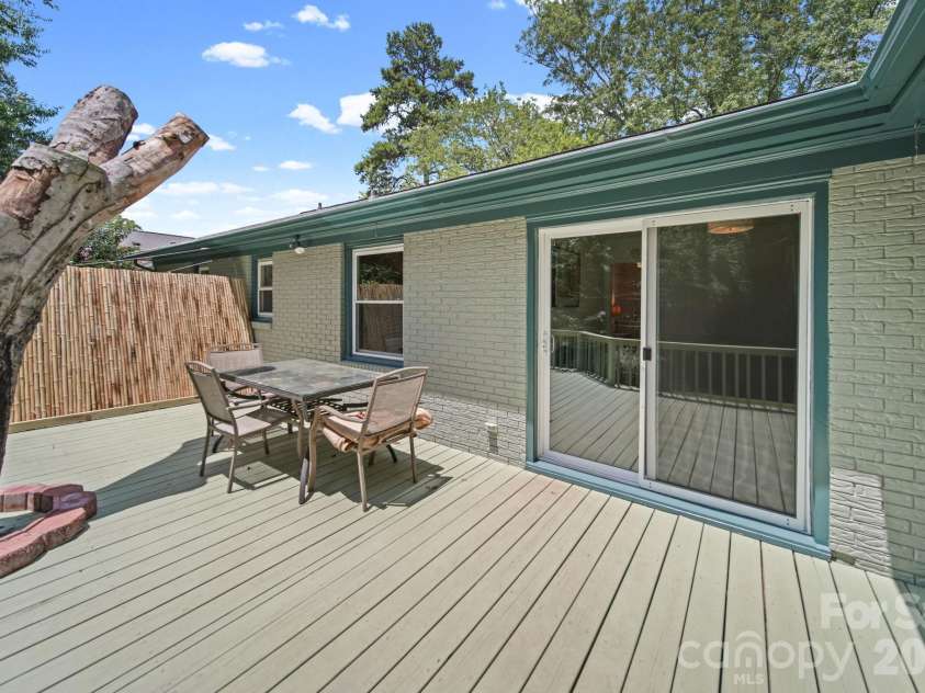 7107 Sherbourne Drive, Charlotte, NC 28210.  MLS# CAR4403064, YatesRealty ID 37511. Back Deck