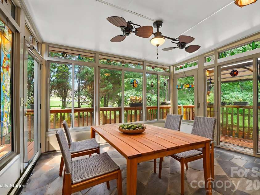 3563 Wandering Lane, Hickory, NC 28601.  MLS# CAR4400174, YatesRealty ID 37512. Virtually Staged Sunroom