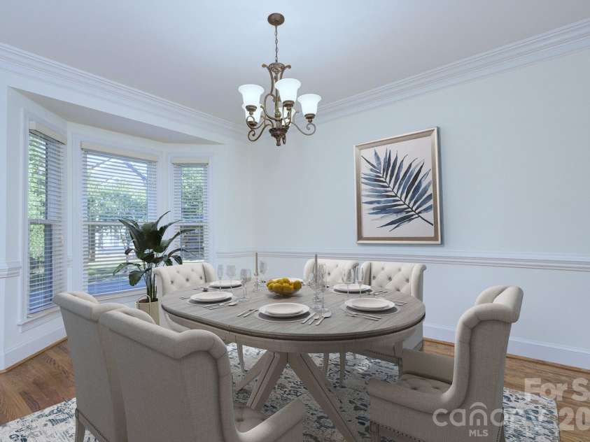 8044 Hawk Crest Court, Charlotte, NC 28270.  MLS# CAR4267919, YatesRealty ID 3752. Dining Room-Virtually staged