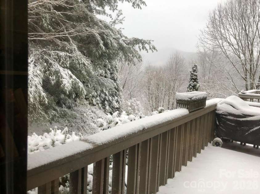 48 Stony Ridge, Asheville, NC 28804.  MLS# CAR4397346, YatesRealty ID 37545. Winter wonderland