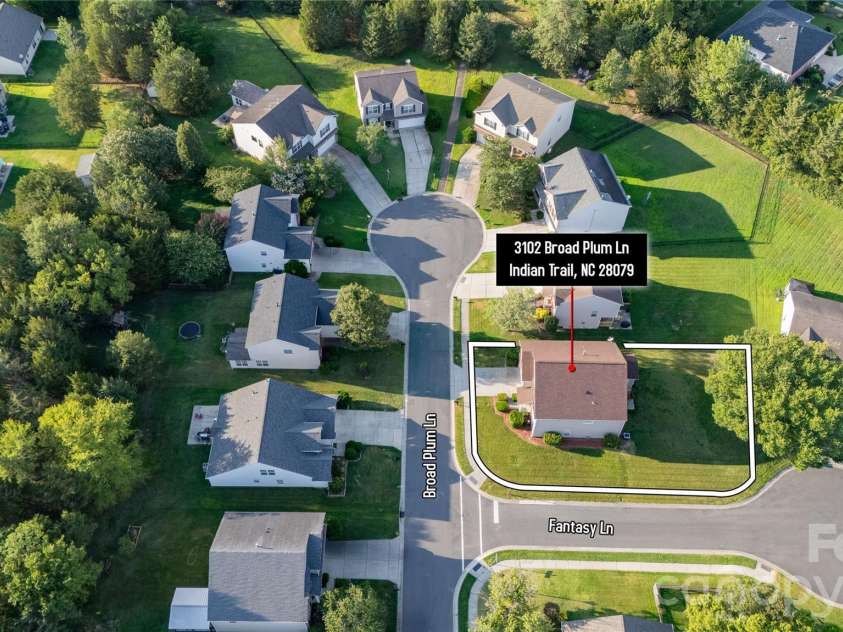 3102 Broad Plum Lane, Indian Trail, NC 28079.  MLS# CAR4401259, YatesRealty ID 37558. 
