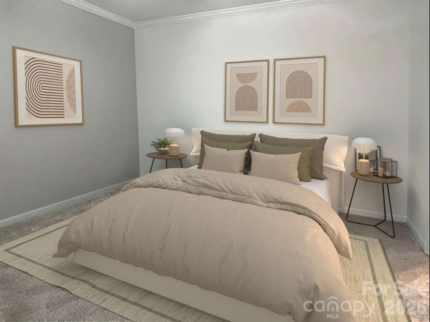 417 Olmsted Park Place, Charlotte, NC 28203.  MLS# CAR4421577, YatesRealty ID 37579. Front Bedroom Virtually Staged - currently Office