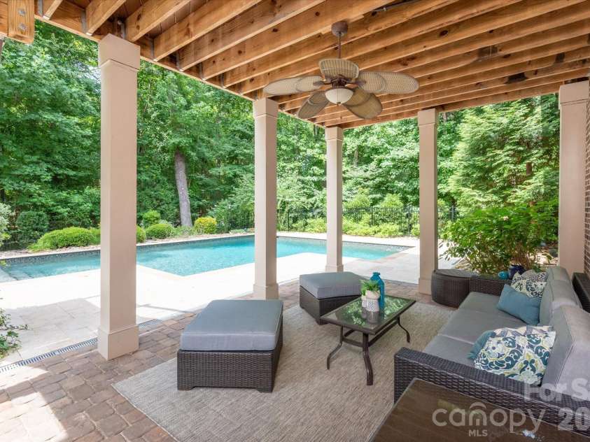 2020 Sherringham Way, Waxhaw, NC 28173.  MLS# CAR4390761, YatesRealty ID 37590. Covered patio