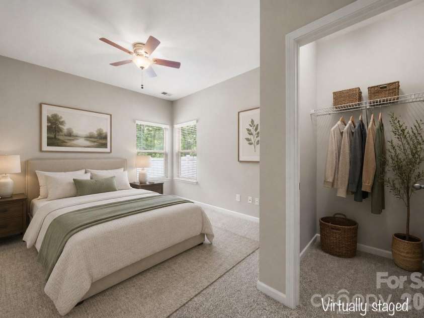 523 Danson Drive, Fort Mill, SC 29715.  MLS# CAR4392036, YatesRealty ID 37595. Main floor bedroom - virtually staged