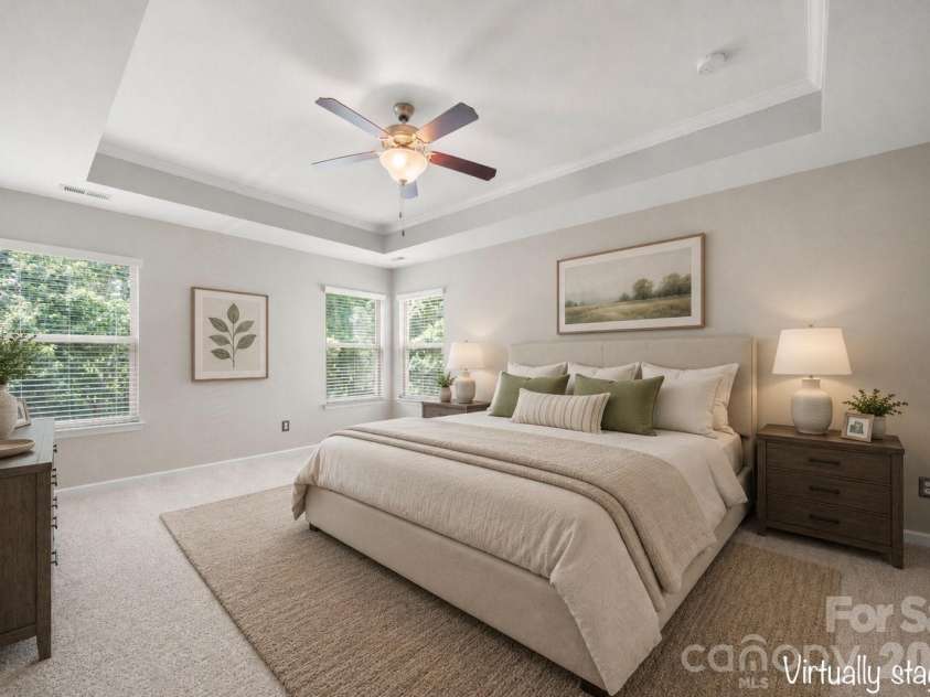 523 Danson Drive, Fort Mill, SC 29715.  MLS# CAR4392036, YatesRealty ID 37595. Primary bedroom - virtually staged