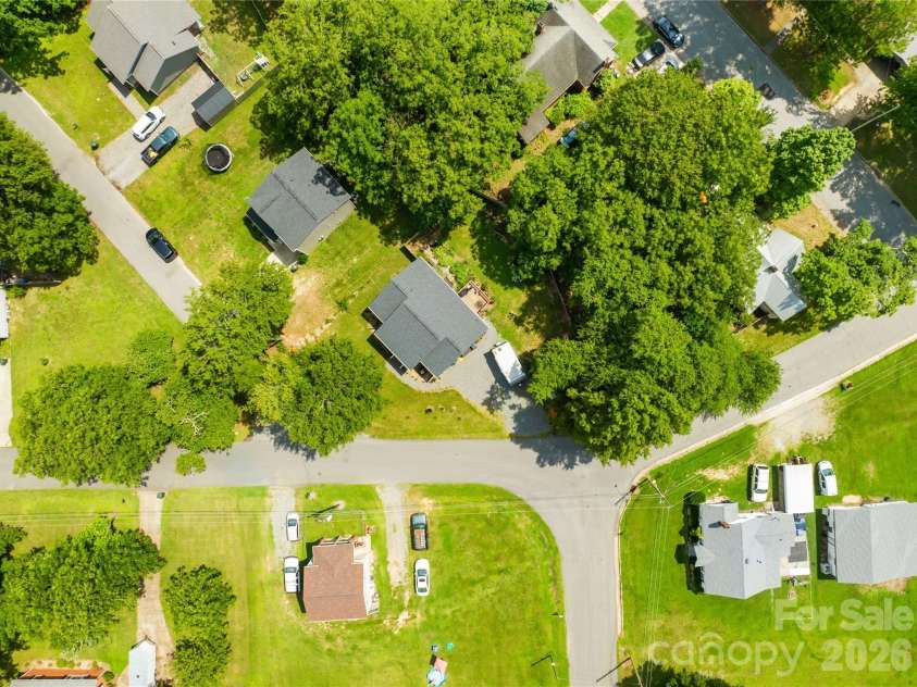 210 6th Street, Cherryville, NC 28021.  MLS# CAR4392964, YatesRealty ID 37600. Aerial View 3