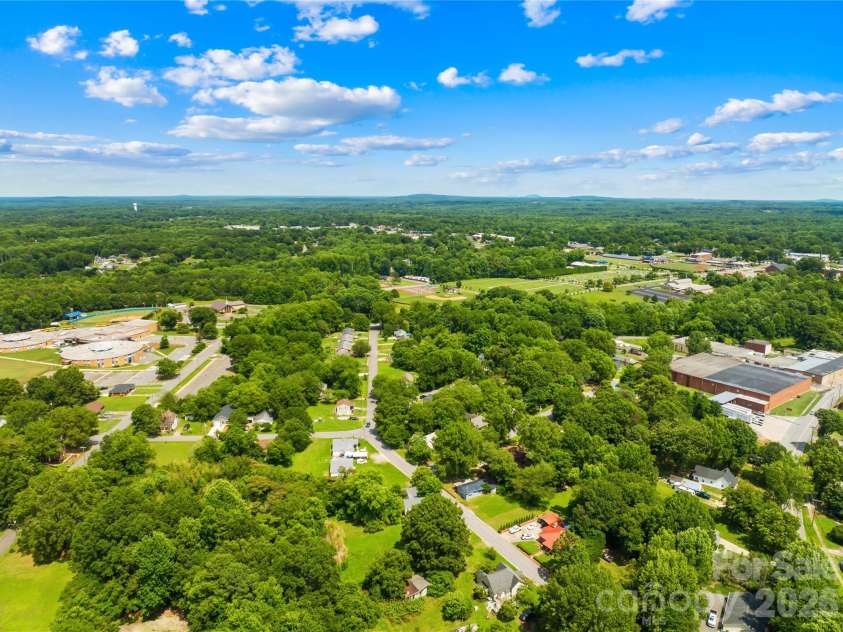 210 6th Street, Cherryville, NC 28021.  MLS# CAR4392964, YatesRealty ID 37600. Aerial View 5