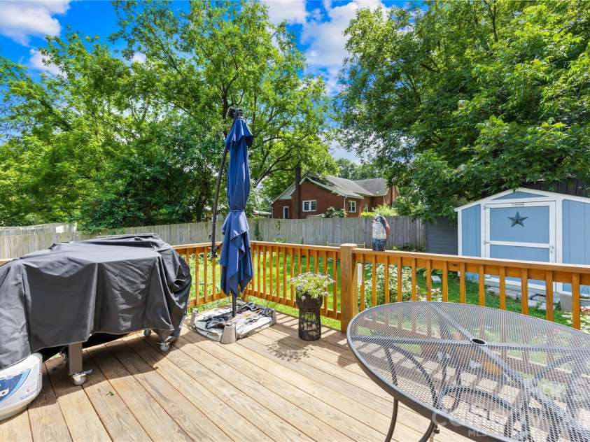 210 6th Street, Cherryville, NC 28021.  MLS# CAR4392964, YatesRealty ID 37600. Back Deck