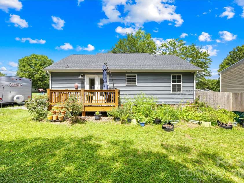 210 6th Street, Cherryville, NC 28021.  MLS# CAR4392964, YatesRealty ID 37600. Backyard
