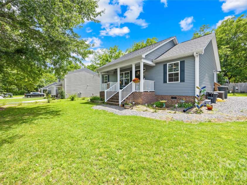 210 6th Street, Cherryville, NC 28021.  MLS# CAR4392964, YatesRealty ID 37600. Front and Side of House