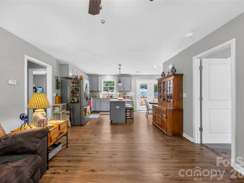 210 6th Street, Cherryville, NC 28021.  MLS# CAR4392964, YatesRealty ID 37600. Living Room/Kitchen Open Floor Plan