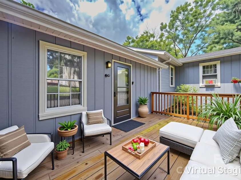 501 Fairview Road, Asheville, NC 28803.  MLS# CAR4393611, YatesRealty ID 37603. Front Porch virtually staged