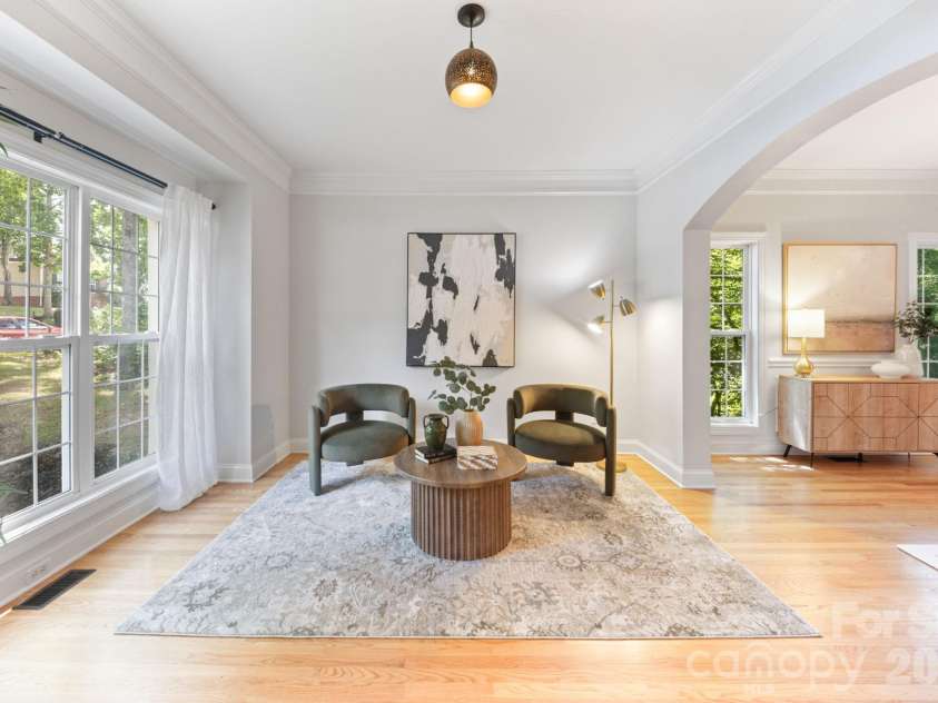 5355 Shannamara Drive, Matthews, NC 28104.  MLS# CAR4400014, YatesRealty ID 37611. Living room