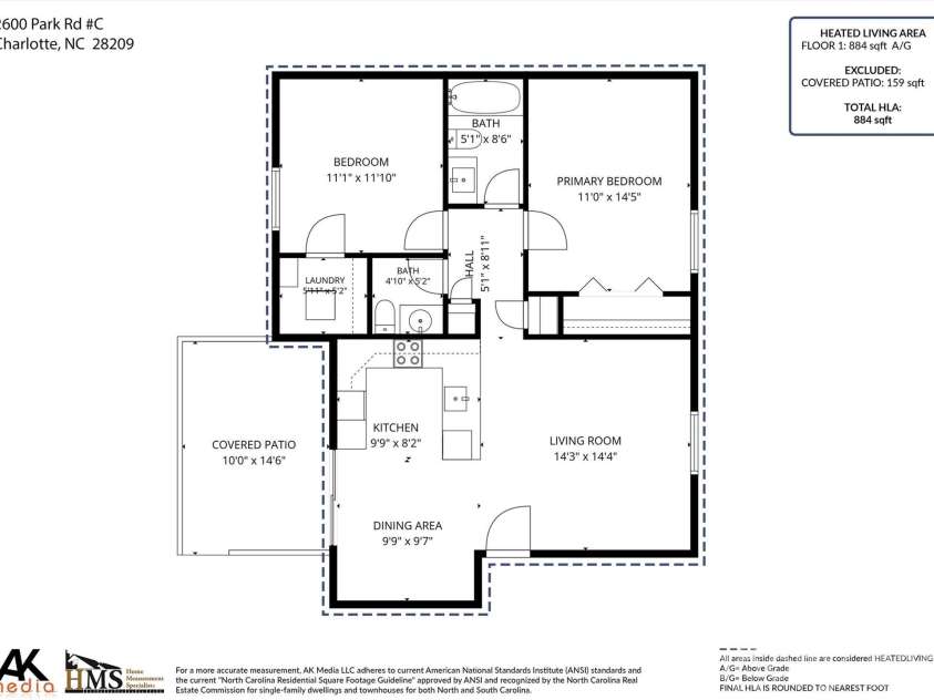 2600 Park Road, Charlotte, NC 28209.  MLS# CAR4404391, YatesRealty ID 37635. 