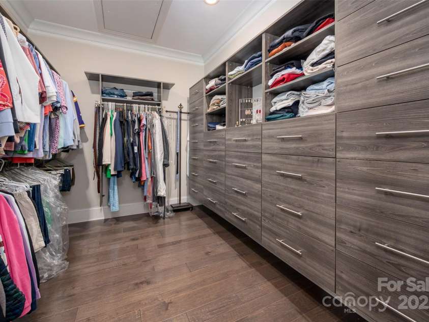 105 Downton Abbey Drive, Marvin, NC 28173.  MLS# CAR4332508, YatesRealty ID 3764. Custom closet organizer in both primary closets