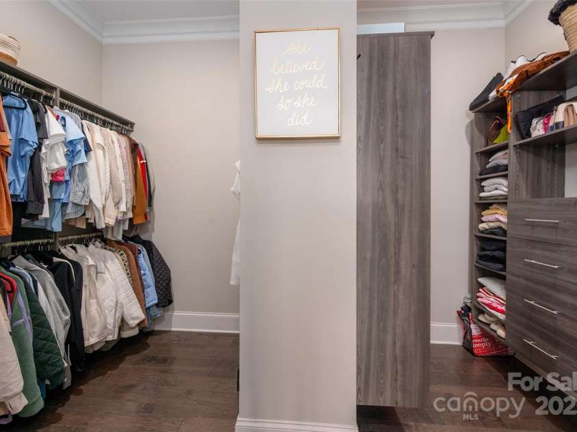 105 Downton Abbey Drive, Marvin, NC 28173.  MLS# CAR4332508, YatesRealty ID 3764. Dual sided walk in closet with custom closet organizer
