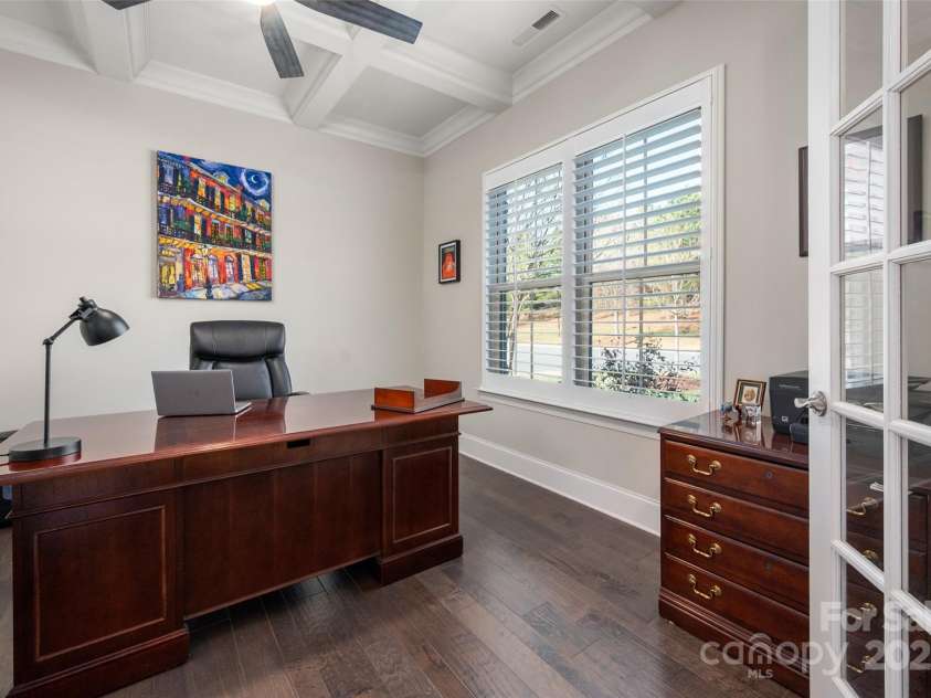 105 Downton Abbey Drive, Marvin, NC 28173.  MLS# CAR4332508, YatesRealty ID 3764. Home office with French doors