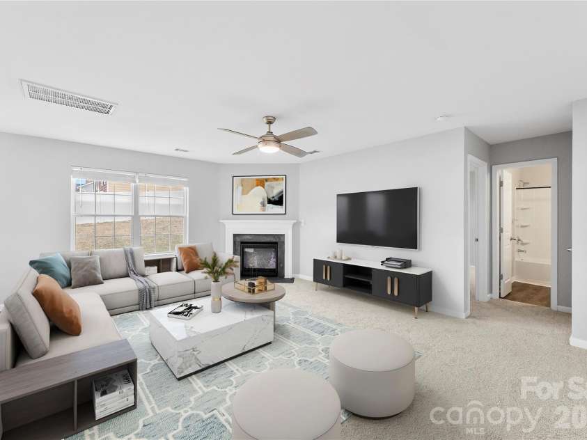 5305 Park Brook Drive, Charlotte, NC 28269.  MLS# CAR4336100, YatesRealty ID 3766. Staged Living Room