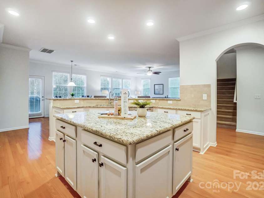 1126 Snowbird Lane, Waxhaw, NC 28173.  MLS# CAR4222147, YatesRealty ID 3767. Generous island for prepping meals.