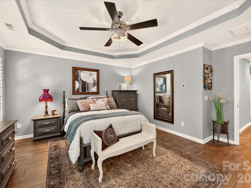 3093 Hartson Pointe Drive, Fort Mill, SC 29707.  MLS# CAR4402189, YatesRealty ID 37679. Primary suite with coffered ceiling