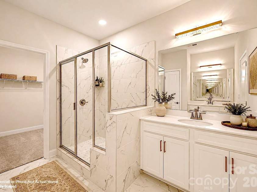 10231 Rainier Trail Drive, Huntersville, NC 28078.  MLS# CAR4399047, YatesRealty ID 37703. Main Bath-Virtually Staged-Bordeaux