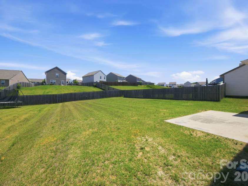 134 Clove Hitch Drive, Statesville, NC 28677.  MLS# CAR4393006, YatesRealty ID 37743. Flat Back Yard