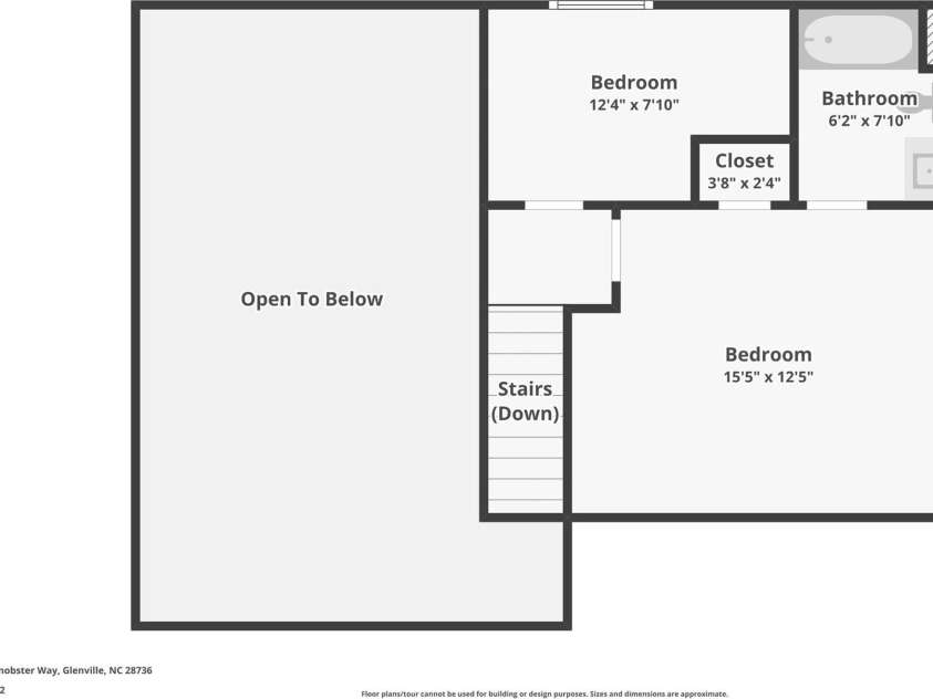 102 Knobster Way, Glenville, NC 28736.  MLS# CAR4325693, YatesRealty ID 3776. Floor Plan - Upper Level