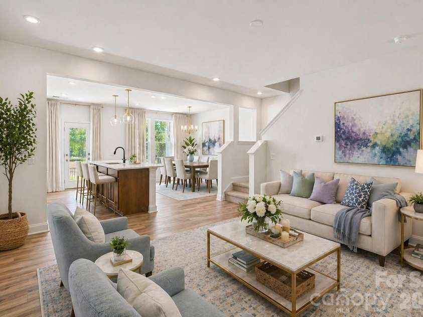 7625 Ethora Way, Charlotte, NC 28216.  MLS# CAR4377533, YatesRealty ID 37773. Living Room - Digital Representation.
