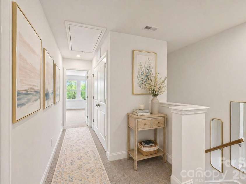 7625 Ethora Way, Charlotte, NC 28216.  MLS# CAR4377533, YatesRealty ID 37773. Upstairs Hall - Digital Representation.