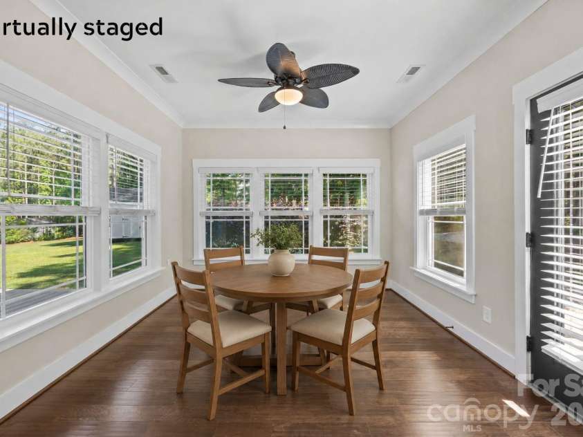 334 McCrary Road, Mooresville, NC 28117.  MLS# CAR4383129, YatesRealty ID 37787. This space could be a dining room (office or playroom) with this flexible floor plan. (virtually staged)