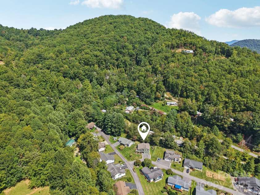 126 Pasco Loop, Waynesville, NC 28785.  MLS# CAR4301663, YatesRealty ID 378. Aerial