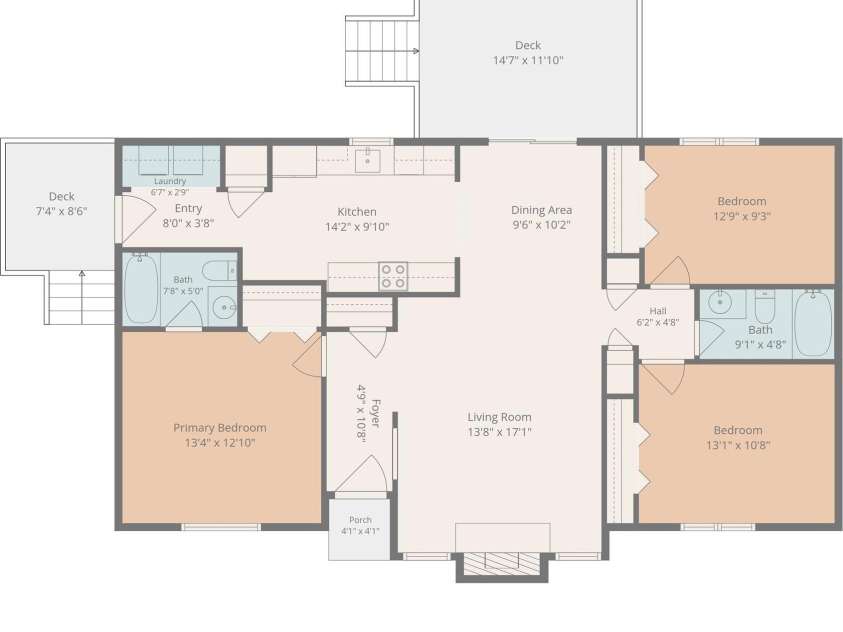 2406 Bearskin Lane, Monroe, NC 28110.  MLS# CAR4396948, YatesRealty ID 37817. Floorplan