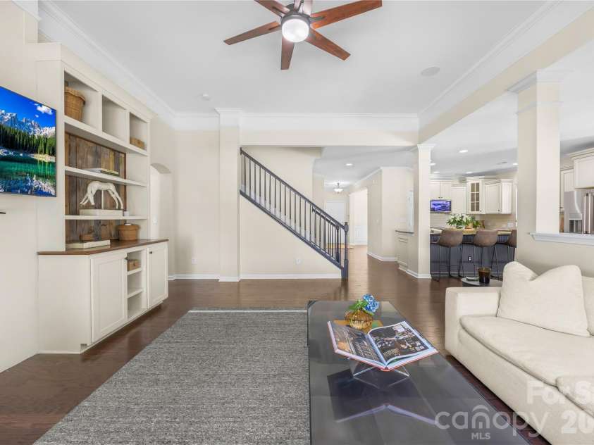 8703 Lake Pines Drive, Cornelius, NC 28031.  MLS# CAR4403233, YatesRealty ID 37820. Living Room