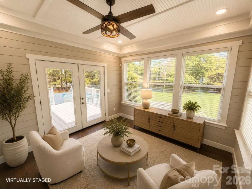 3204 Millstone Creek Road, Lancaster, SC 29720.  MLS# CAR4402581, YatesRealty ID 37821. Sunroom virtually staged