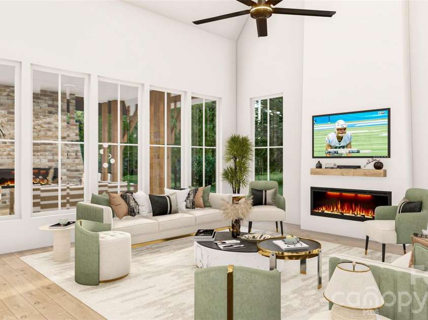 2033 Boswell Way, Matthews, NC 28104.  MLS# CAR4400509, YatesRealty ID 37829. 3D architectural rendering illustrating one potential home design for the homesite. Renderings are conceptual and are intended for visualization purposes only.