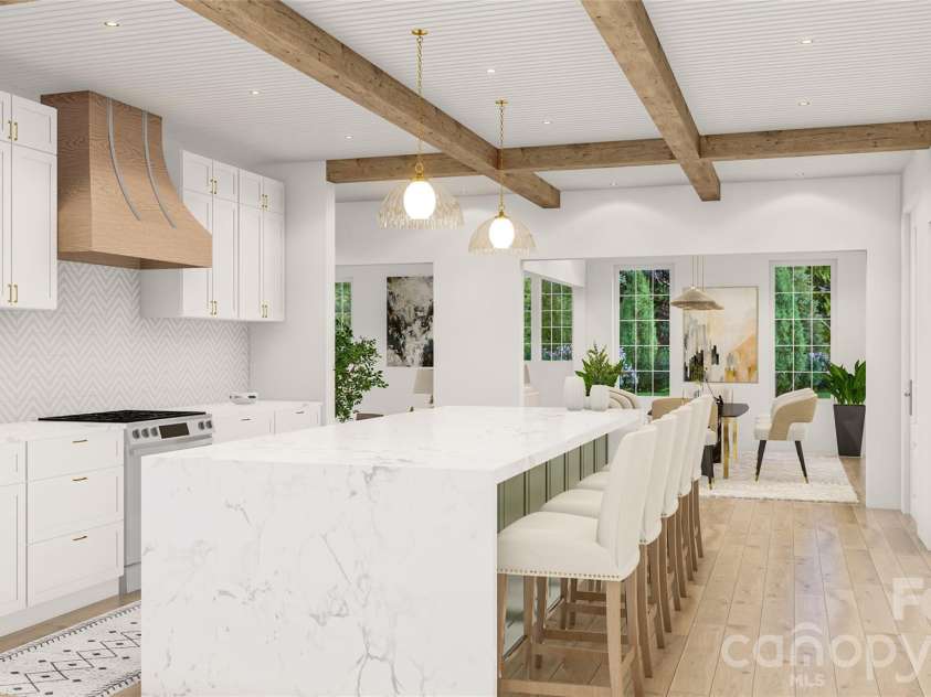 2033 Boswell Way, Matthews, NC 28104.  MLS# CAR4400509, YatesRealty ID 37829. 3D architectural rendering illustrating one potential home design for the homesite. Renderings are conceptual and are intended for visualization purposes only.