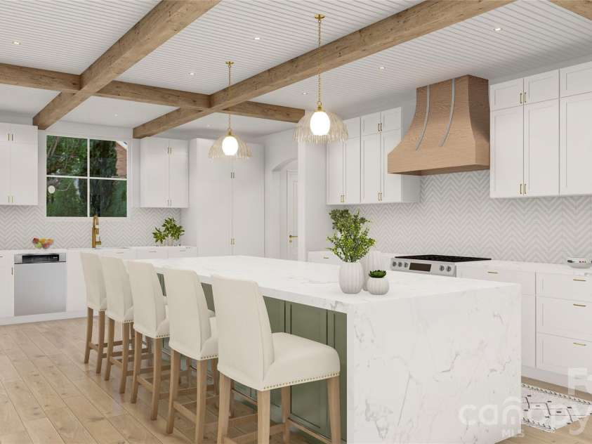 2033 Boswell Way, Matthews, NC 28104.  MLS# CAR4400509, YatesRealty ID 37829. 3D architectural rendering illustrating one potential home design for the homesite. Renderings are conceptual and are intended for visualization purposes only.
