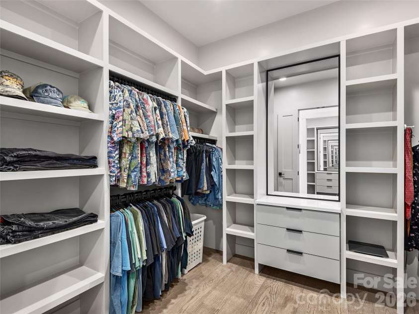 696 Daniel Circle Drive, Mills River, NC 28759.  MLS# CAR4402864, YatesRealty ID 37864. 2nd Walk In Closet for Primary Bedroom w/ Built In Shelves