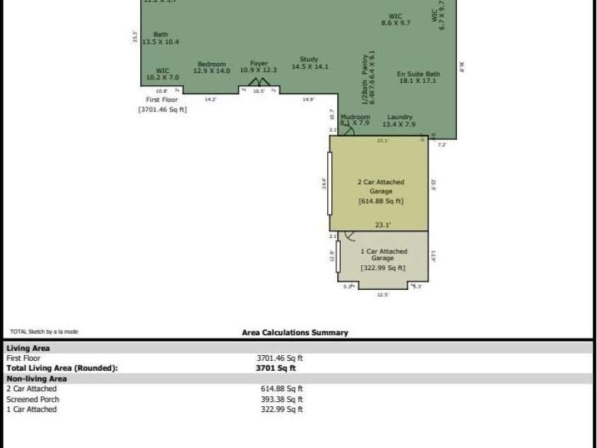 696 Daniel Circle Drive, Mills River, NC 28759.  MLS# CAR4402864, YatesRealty ID 37864. Floor Plan