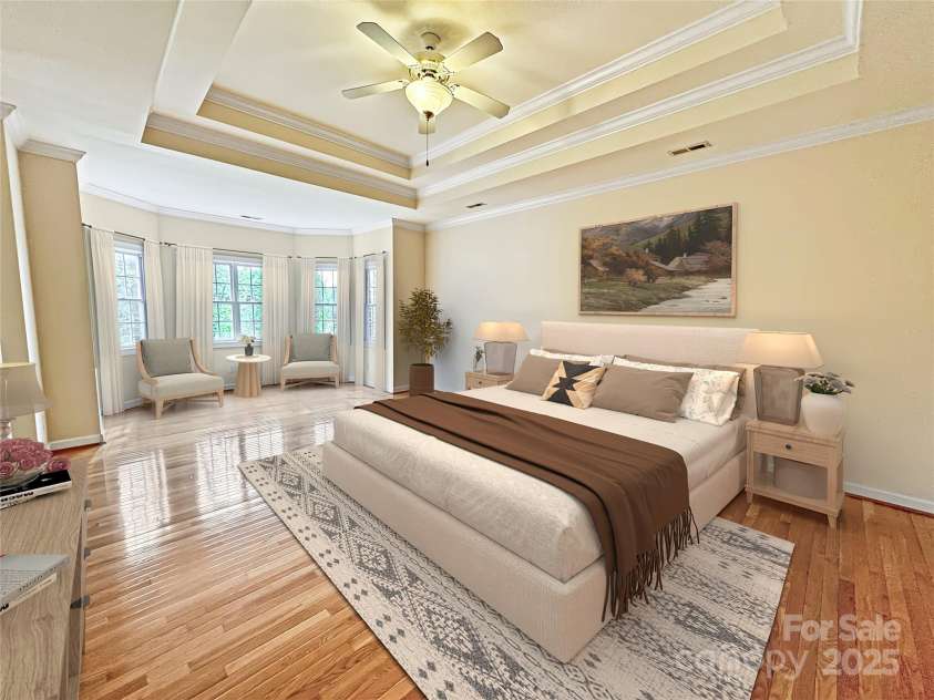 6316 Glengarrie Lane, Huntersville, NC 28078.  MLS# CAR4247118, YatesRealty ID 3788. Virtually staged-primary bedroom