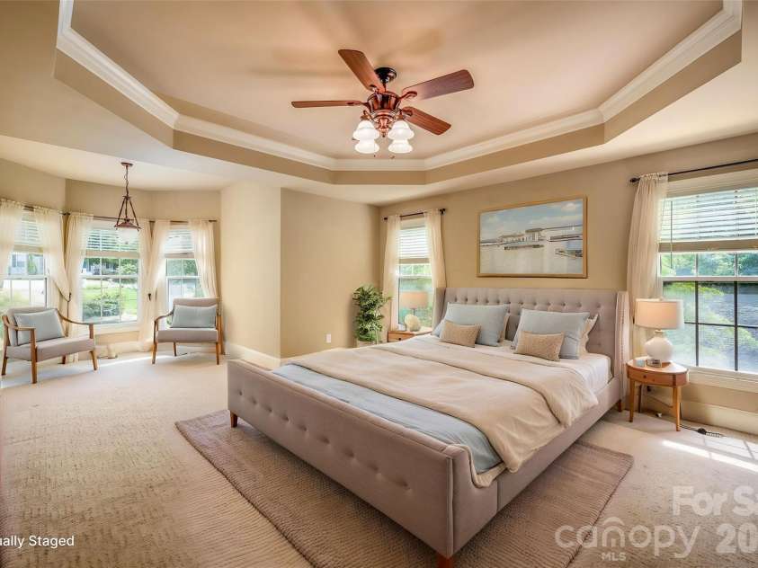 6231 Neptune Drive, Denver, NC 28037.  MLS# CAR4400641, YatesRealty ID 37885. Virtually staged Primary Bedroom