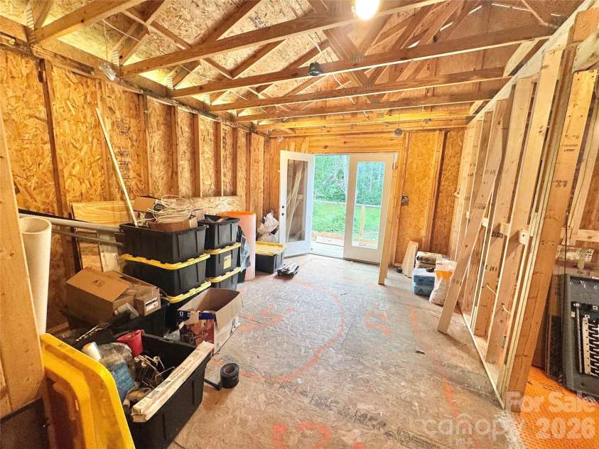714 Dudley Shoals Road, Granite Falls, NC 28630.  MLS# CAR4390788, YatesRealty ID 37891. Primary Bedroom With Private Deck Overlooking Backyard