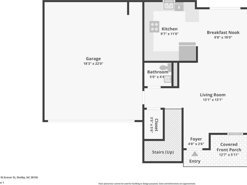 231 Grover Street, Shelby, NC 28150.  MLS# CAR4404688, YatesRealty ID 37897. 