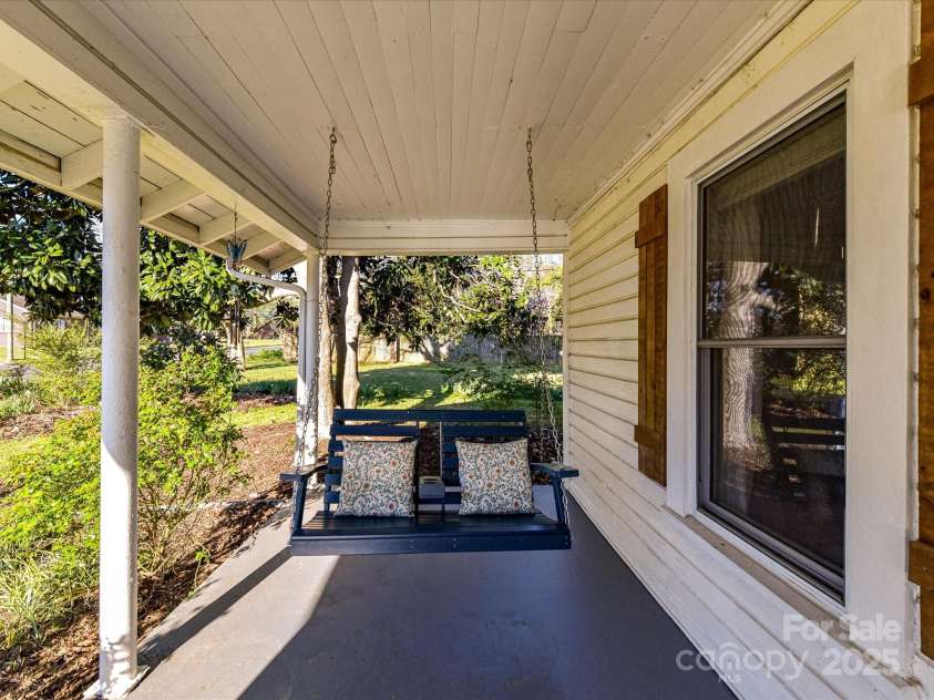 214 Elm Street, Wingate, NC 28174.  MLS# CAR4227263, YatesRealty ID 3790. Front Porch