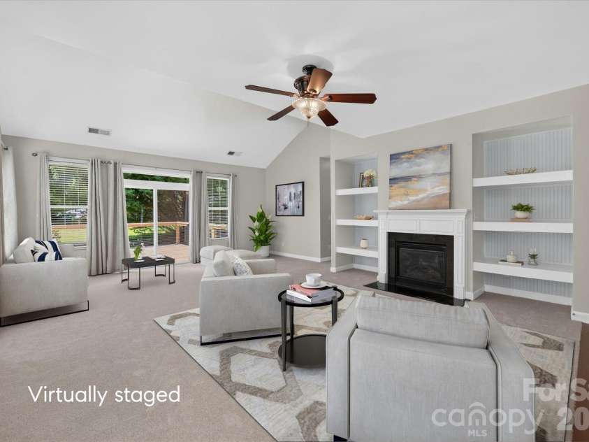 1030 Kaiser Way, Fort Mill, SC 29715.  MLS# CAR4397966, YatesRealty ID 37936. Great Room Virtually Staged