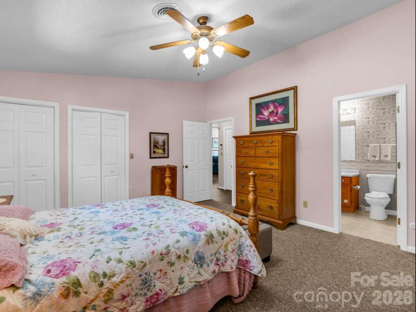 251 Carolina Drive, Tryon, NC 28782.  MLS# CAR4405426, YatesRealty ID 37939. Primary bedroom