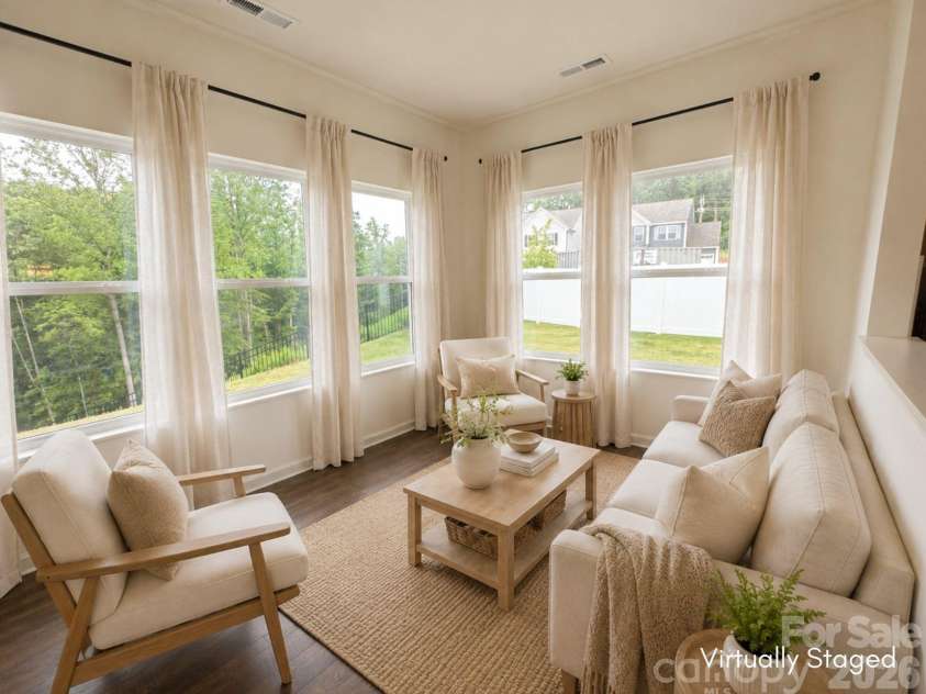 1261 Jenna Lynn Court, Lowell, NC 28098.  MLS# CAR4387224, YatesRealty ID 37941. Virtually Staged Sun Room