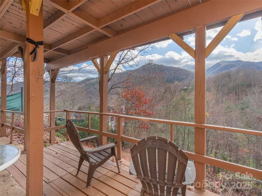 174 Pleasant Ridge Drive, Maggie Valley, NC 28751.  MLS# CAR4213944, YatesRealty ID 3796. Lower covered deck